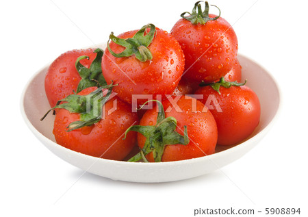Fresh tomatoes isolated on the white Fresh tomatoes isolated on the white 5908894