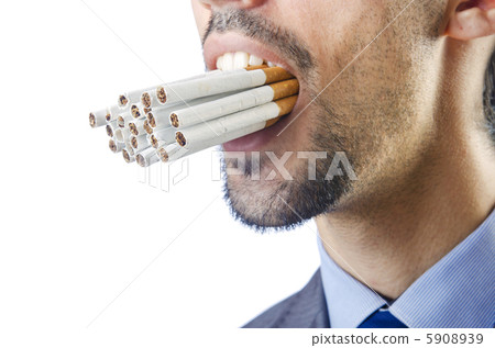 Anti smoking concept with man 5908939