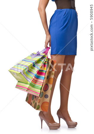Happy girl after good shopping Happy girl after good shopping 5908945
