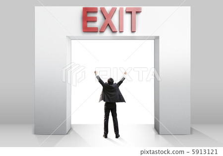 exit, exited, male - Stock Illustration [5913121] - PIXTA