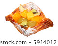 Fruit Danish seen from the top 5914012