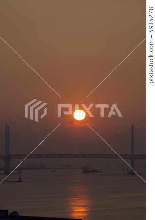 Sunrise at Yokohama Port 5915278