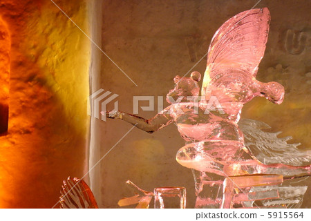 雪雕 一個冰雕 仙子 5915564