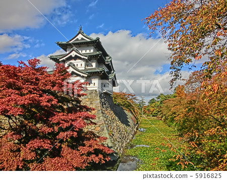 Hirosaki castle in autumn 5916825
