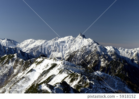 Late spring mountain in the early winter 5918152