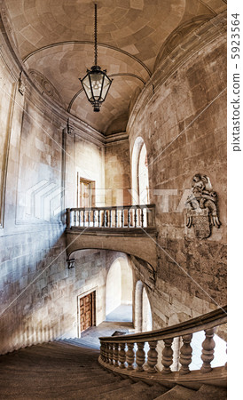 Architectural elements with ancient stairs and arches in high de Architectural elements with ancient stairs and arches in high de 5923564
