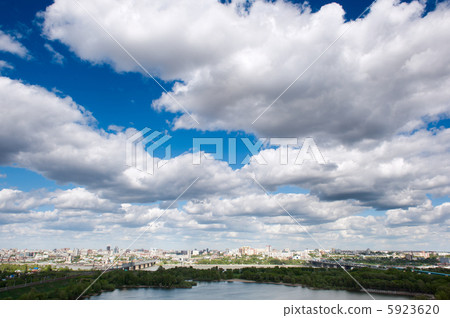 Urban cityscape banner, top view Urban cityscape banner, top view 5923620
