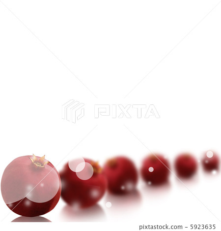 Healthy food background. Juicy ripe pomegranate isolated on whit 5923635