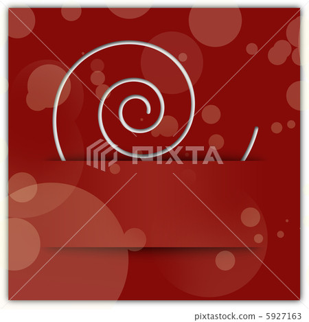 White swirl applique on red background 5927163