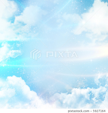 Abstract background with clouds and digital lines 5927164