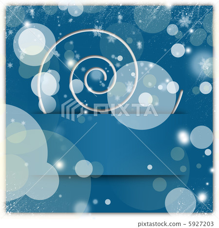 White swirl applique on blue winter background White swirl applique on blue winter background 5927203