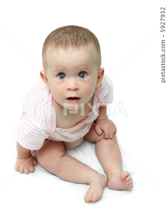 sitting baby looking up stare 5927932