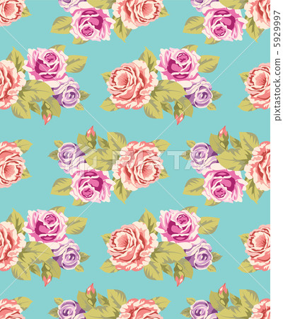 Rose Pink Seamless Turquoise Background Rose Pink Seamless Turquoise Background 5929997