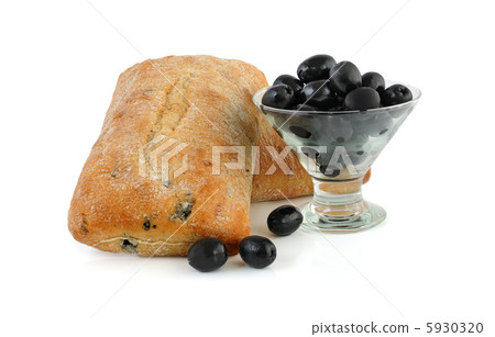 Ciabatta with olives Ciabatta with olives 5930320