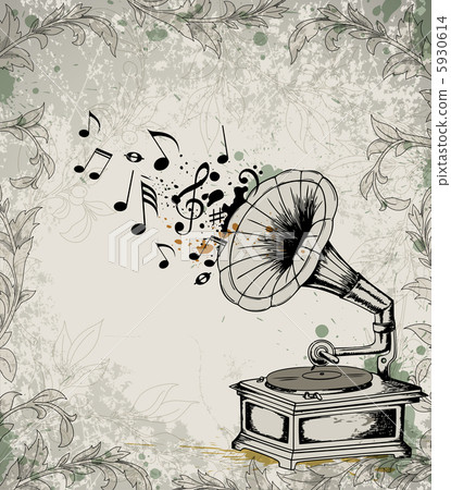 Retro  music background 5930614