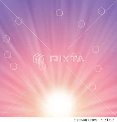 Background illustration of radial light, bubble and pink gradation Background illustration of radial light, bubble and pink gradation 5931706