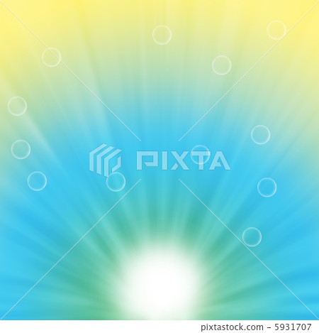 Background illustration of bubbles, radial light and blue gradation Background illustration of bubbles, radial light and blue gradation 5931707
