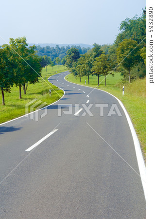 Empty countryside road at summer 5932890