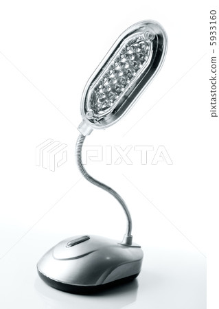 Grey desk lamp with LEDs isolated Grey desk lamp with LEDs isolated 5933160