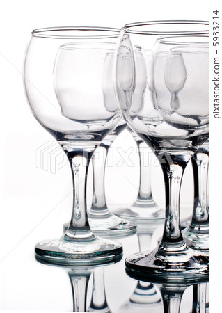 Empty wineglasses with reflection Empty wineglasses with reflection 5933214