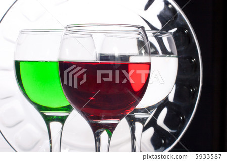 glasses with multicolored liquids glasses with multicolored liquids 5933587