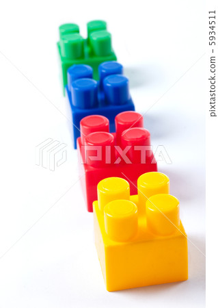 Colorful isolated building blocks toy Colorful isolated building blocks toy 5934511