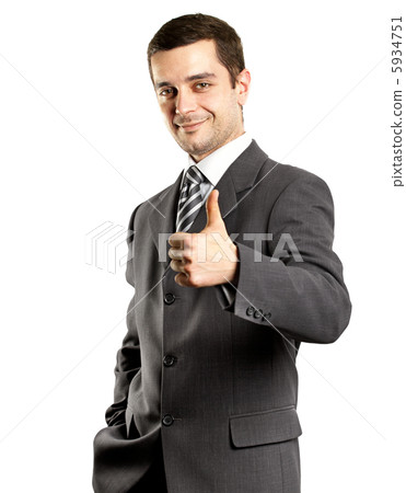 Business Man Shows Well Done Business Man Shows Well Done 5934751