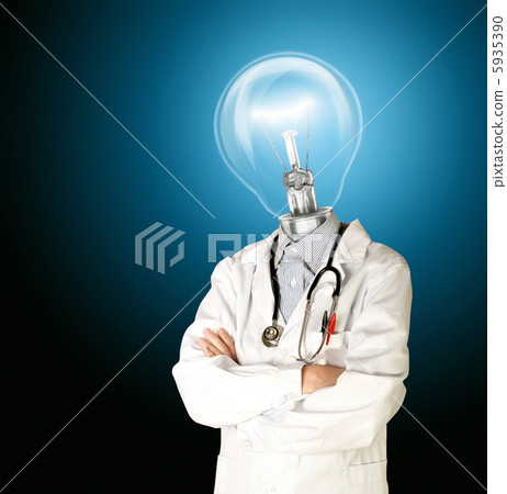 doctor with lamp-head doctor with lamp-head 5935390