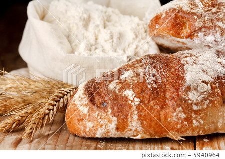 fresh bread on the table fresh bread on the table 5940964
