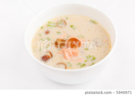 Soup made from Coco Milk and Mushrooms 5940971