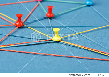 Network with pins Network with pins 5942378