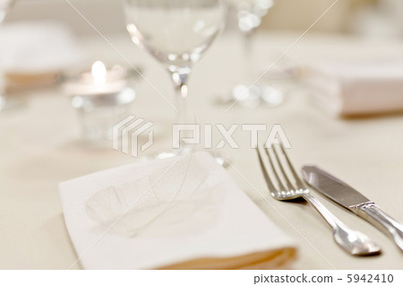 Tables set for meal Tables set for meal 5942410