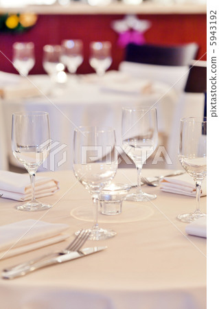 Tables set for meal 5943192