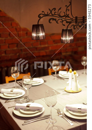 Tables set for meal Tables set for meal 5948273