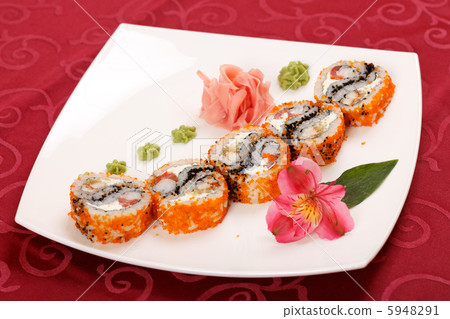 sushi on the plate 5948291