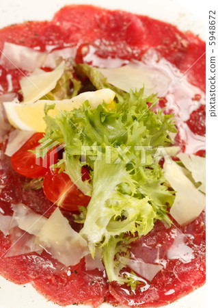 Meat Carpaccio with Parmesan Cheese Meat Carpaccio with Parmesan Cheese 5948672