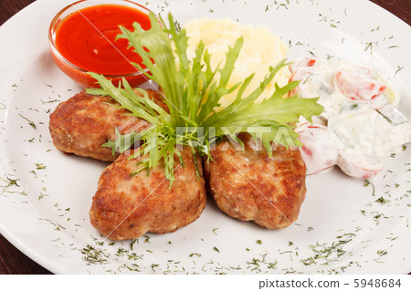 cutlets with potatoes cutlets with potatoes 5948684