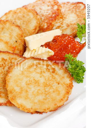 fried potatoes pancakes with caviar fried potatoes pancakes with caviar 5949207
