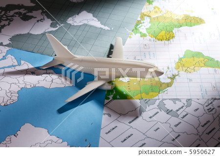 airliner with a maps airliner with a maps 5950627