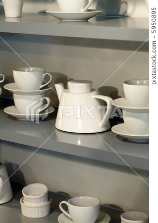 white cups on the shelf white cups on the shelf 5950895