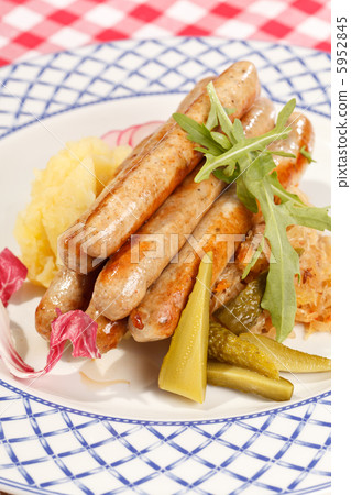 sausages with cabbage sausages with cabbage 5952845