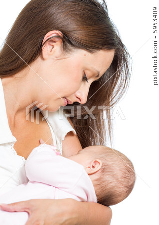 young mother breast feeding her infant young mother breast feeding her infant 5953409