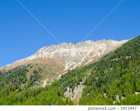 Blue sky and nature: Swiss landscape (Europe) 5953947