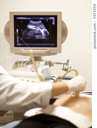 medical examining by ultrasonic scan 5955059