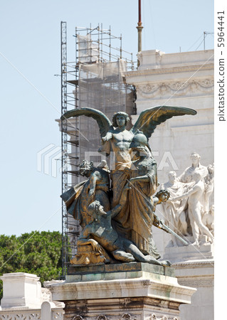 Monument Vittorio Emanuele II on the the Piazza V Monument Vittorio Emanuele II on the the Piazza V 5964441