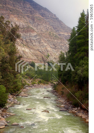Cascada de las Animas in Cajon del Maipo, Chile 5965065