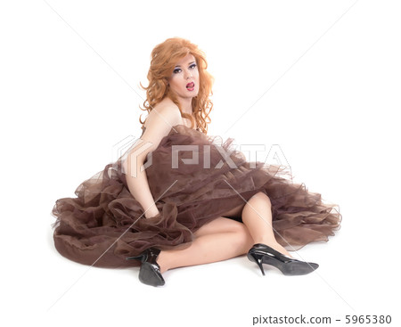 Portrait of drag queen. Man dressed as Woman 5965380