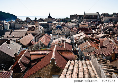 Dubrovnik Old Town roof tops from city wall Dubrovnik Old Town roof tops from city wall 5965923