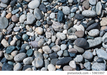 Pebble texture. Lot of colorful sea stones 5965997