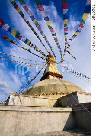 Buddhist Boudhanath Stupa. Nepal, Kathmandu  5966001